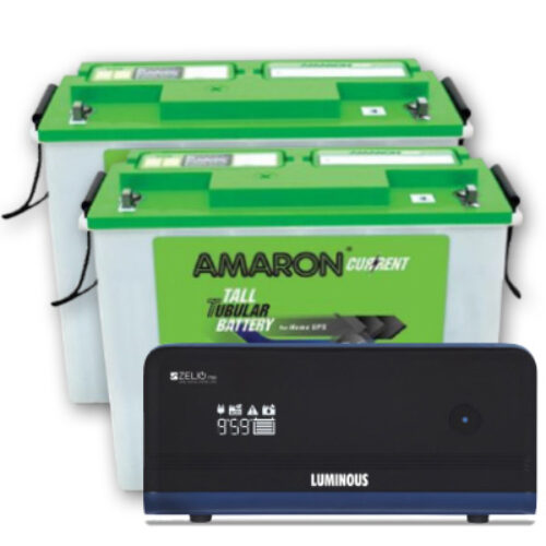 Luminous + Amaron Zelio+ 1700 Home UPS and 2pcs Amaron AAM-CR-AR150TN54