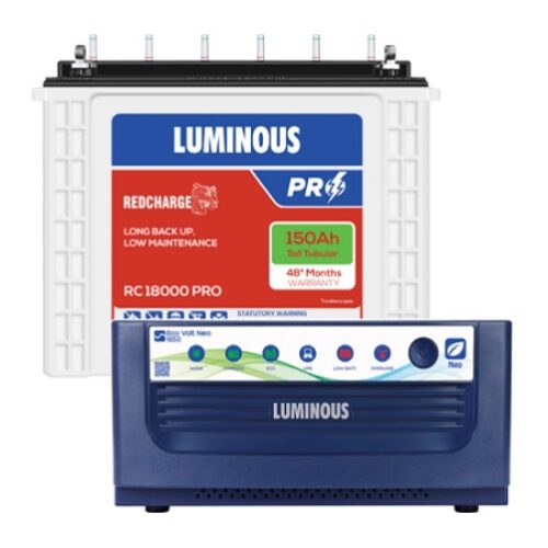 Luminous ECO VOLT Neo 850 Home UPS and Luminous Red Charge RC 18000 Pro