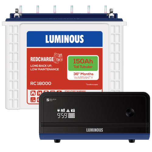 Luminous Zelio+ 1100 Home UPS and Luminous Red Charge RC 18000
