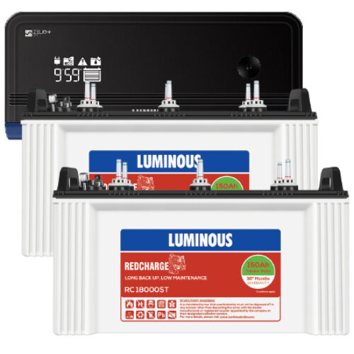 Luminous Zelio+ 1700 Home UPS and 2pcs Luminous Red Charge RC18000ST