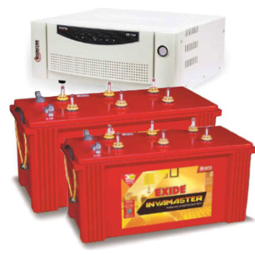 Microtek + Exide Combo-Microtek Digital UPS EB 1700 Home UPS and 2pcs Exide InvaMaster IMST1500