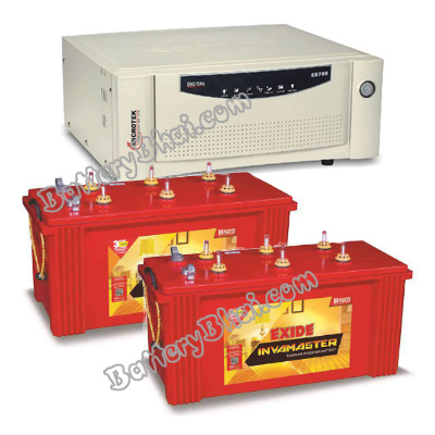 Microtek + Exide Combo-Microtek SW EB 1700 Home UPS and 2pcs Exide InvaMaster IMST1500