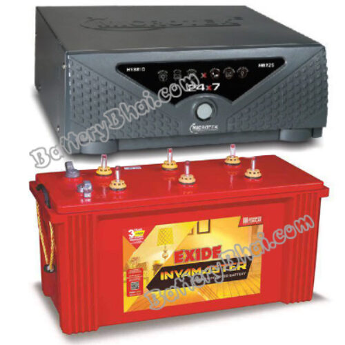 Microtek + Exide Combo Microtek UPS 24×7 HB 1275 and Exide InvaMaster IMST1500