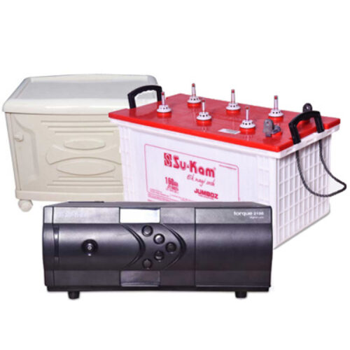 Su-kam Torque 2100 and 2pcs Su-kam Jumboz JT16024 and Non Brand Trolley